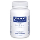 Pure Encapsulations Alpha Lipoic Acid 600 mg - ALA Supliment pentru suport hepatic, antioxidanti, Nervi sanatate, Cardical Health & Carbohidrat Support - Premium Alpha Acid lipoic - 60 Capsule