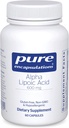 Pure Encapsulations Alpha Lipoic Acid 600 mg - ALA Supliment pentru suport hepatic, antioxidanti, Nervi sanatate, Cardical Health & Carbohidrat Support - Premium Alpha Acid lipoic - 60 Capsule