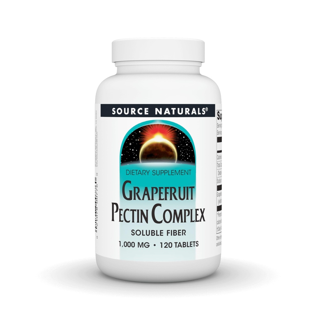 Sursa Naturals Grapefruit Pectin, Soluble Fiber - 1000 mg Supliment alimentar - 120 comprimate