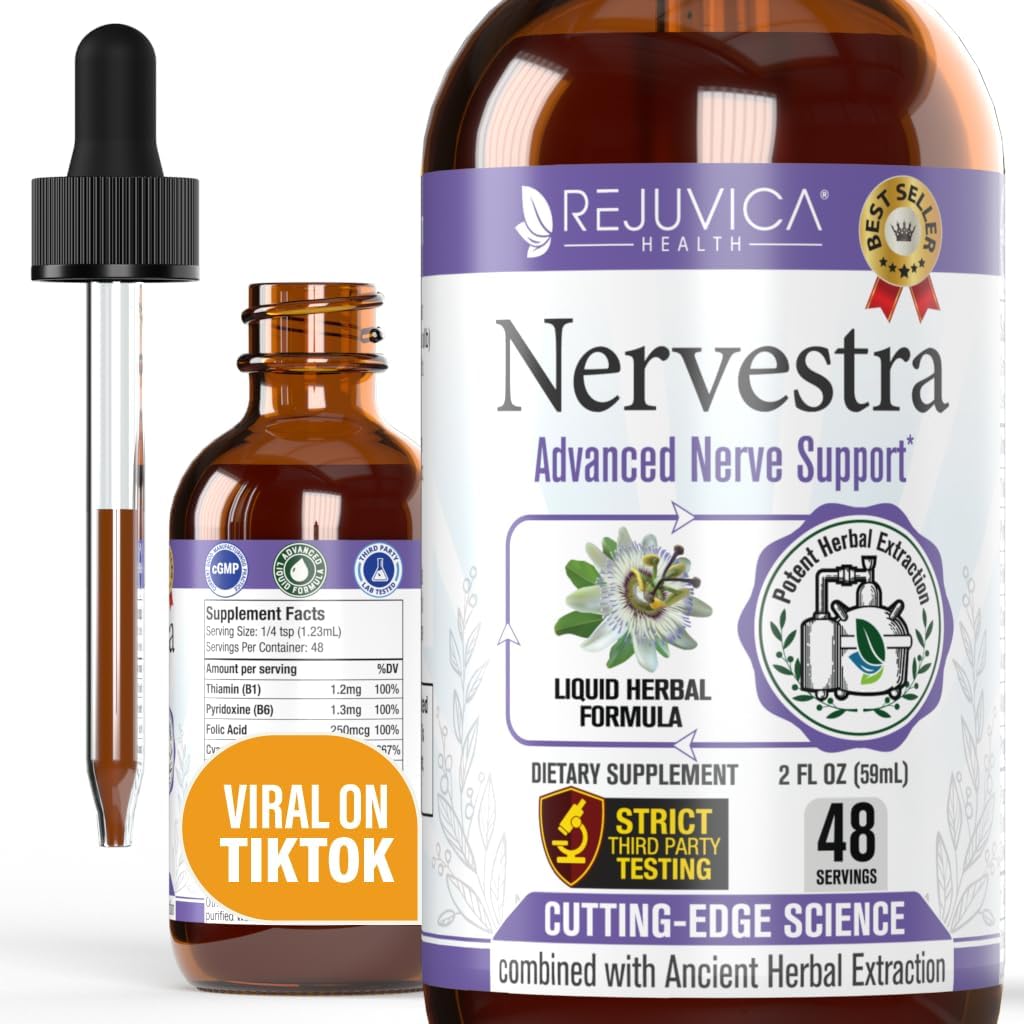 Nervestra - Nervii de sănătate, cu Alpha Acid lipoic, la Bolster Nervii de sănătate și de a sprijini funcția nervoasă sănătoasă - Alpha Acid lipoic, vitamina B6, White Willow Bark Turmeric Passionflower & More!