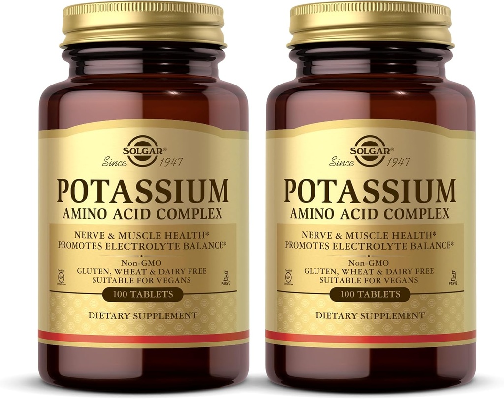 Solgar Amino Acid Complex - 100 comprimate, pachet de 2 - Promovează echilibru electrolitic - non-GMO, Vegan, Gluten gratuit, lactate gratuit, Kosher - 200 Serviri totale
