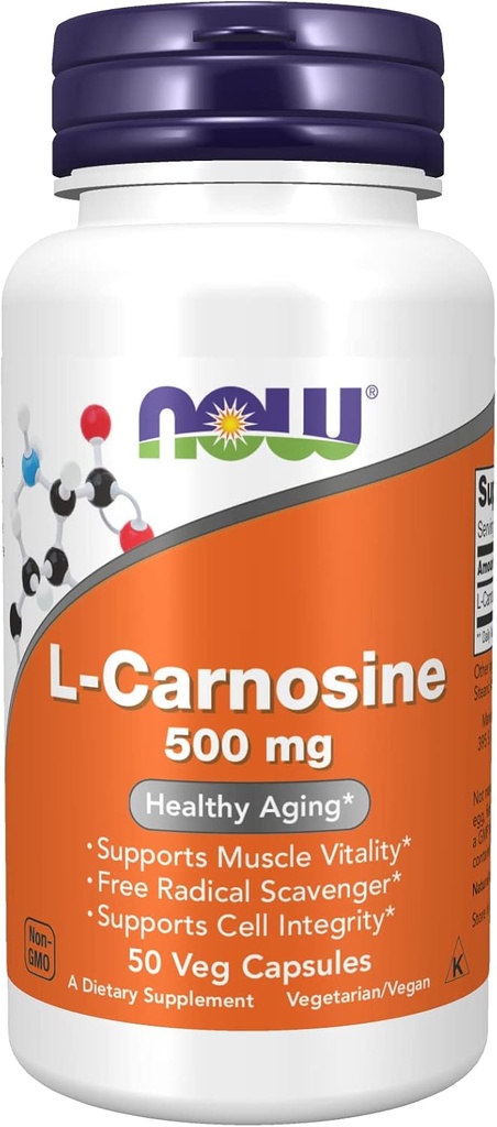 L-Carnosine 500mg 50 VegiCaps (Pachet de 2)