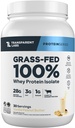 Labs Transparent Labs Grass-Fed Proteina Whey Izolat - natural aromate, Gluten Free Whey Pulbere de proteine cu 28g de proteine per Servire & 9 Aminoacidi - 30 Serviri, Vanilla Unt de arahide