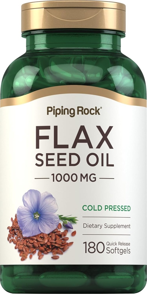Piping Rock Flaxseed Ulei 1000mg Softgel Capsule 