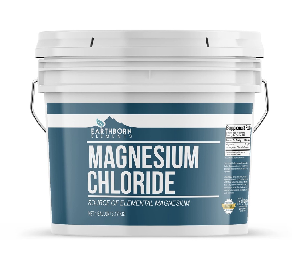 Elemente pământene Clorura de magneziu (1 galon), Supliment alimentar, Marea sursă de magneziu elementar