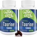 Taurină 1000mg - Liposomal Taurin Amino Acid Supliment pentru inimă, ficat și creier, Longevitate, Exerciții - Absorbție ridicată, Vegan & Gluten gratuit (60 Softgels - 2 Pack)