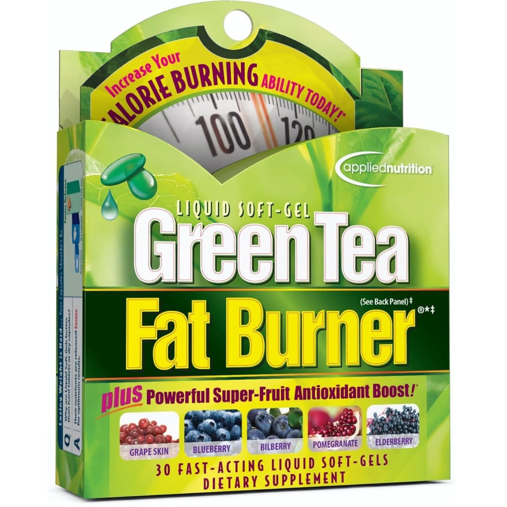 Nutriție aplicată Ceai verde Fat Burner - 30 lichid Soft-Gels