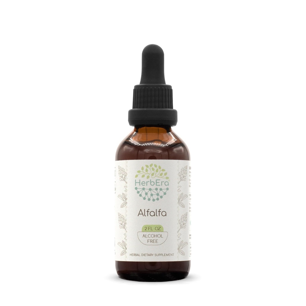 HerbEra Alfalfa B60 Extract de plante fără alcool Tinctură, picături de lichid concentrate naturale Alfalfa 2 fl oz