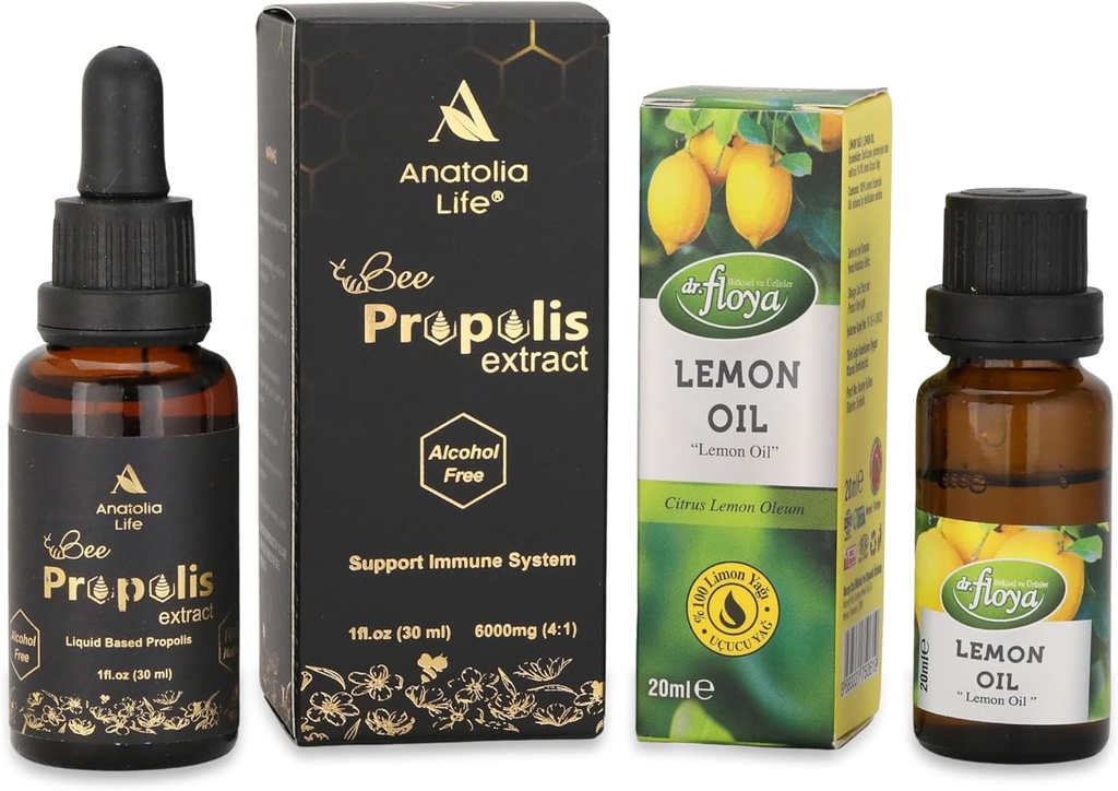 Extract de Propolis organic 30ml & 100% natural pur Lemon ulei esential 20ml 