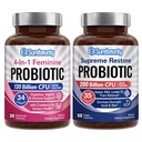 Probiotic Bundle, 4-in-1 Feminin Probiotic (30ct) & Supreme Restore Probiotic (60ct), 2 Packs, Cranberry Vaginal Support, GI Tract Balanta, Vegan, Non-Dairy