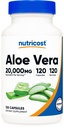 Nutricost Aloe Vera 20.000mg, 120 capsule - Gluten gratuit, non-GMO, vegetarian prietenos (100mg de 200:1 extract)