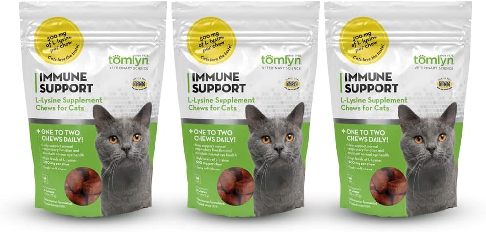 Suport imun Tomyln L-Lysine Supliment nutriţional 2.65oz fiecare (3 ambalaj)
