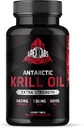 Ulei de krill din Antarctica 1000 mg cu Omega-3s EPA, DHA, Astaxantină și Fosfolipide 60 Softgels