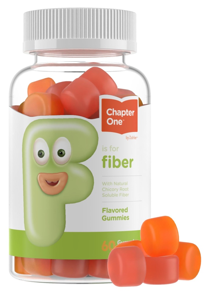 Zahler - Gume de fibre pentru adulți și copii (conte 60) Certified Kosher Adult & Kids Fiber Gummy Chews for Digestion Support, Regularitate sănătoasă și sănătate generală - Suplimente de fibre pentru copii masticabile