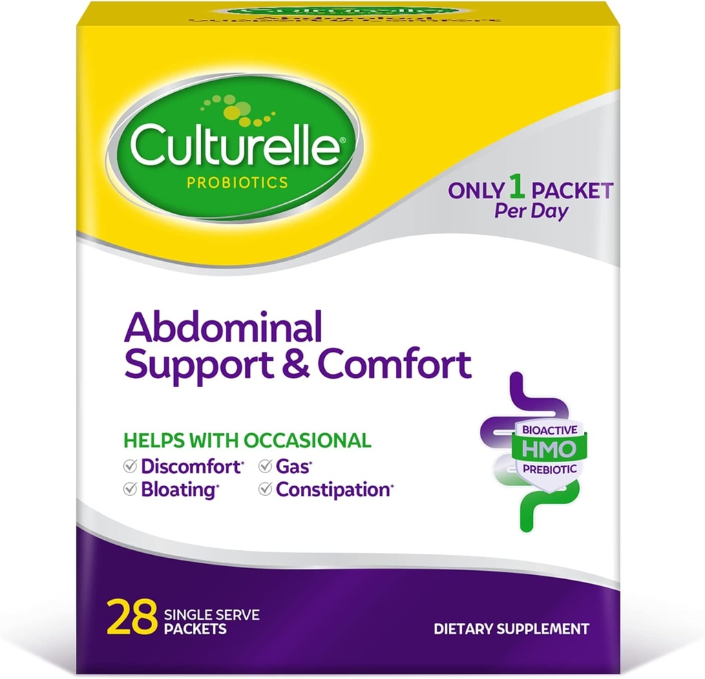 Culturelle suport abdominal & Comfort, Daily Proactive Approach to Promove Gut Health*, Helps with Ocazional Abdominal Issues, Blooting, and Gas 