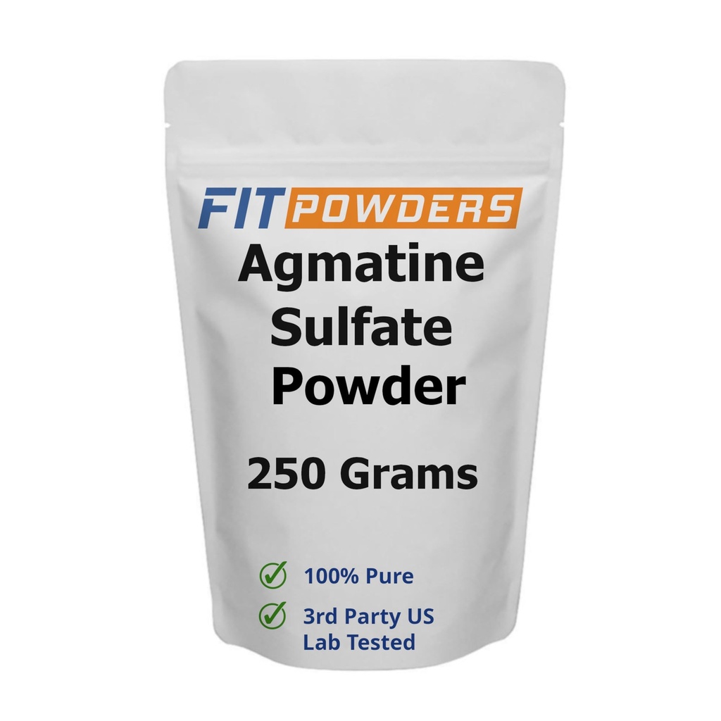 Pulbere sulfată de Agmatină 250 grame (dimensiuni multiple) Putere şi pompă (oxid nitric) 100% Pulbere de Agmatină pură, Vegan, Gluten-Free