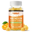 Magneziu Glycinate Gumries 1000mg - Sugar gratuit de magneziu supliment de potasiu cu vitamina D, B6, CoQ10 pentru calm Mood & Sleep Support - 60 Orange Gummies