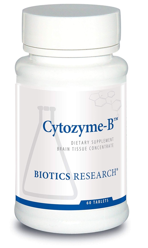 Biotics Research Citozyme B sprijină sănătatea creierului. Creier de miel crud, Îmbunătățește memoria, Suportă Claritatea Mintala și Acuitatea, Activitatea Antioxidant Potent, SOD, Catalase, 60 comprimate
