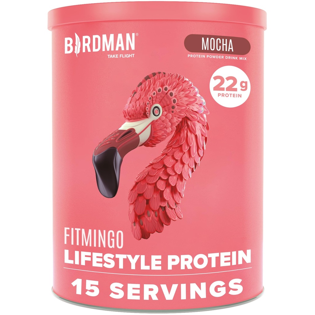 BIRDMAN Fitmingo Vegan Pulbere de proteine cu Inositol, Colagen Boosters, Acid hialuronic și vitamine 