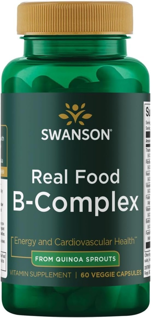 Swanson Real Food Vitamina B- Complex 60 Veg Capsule