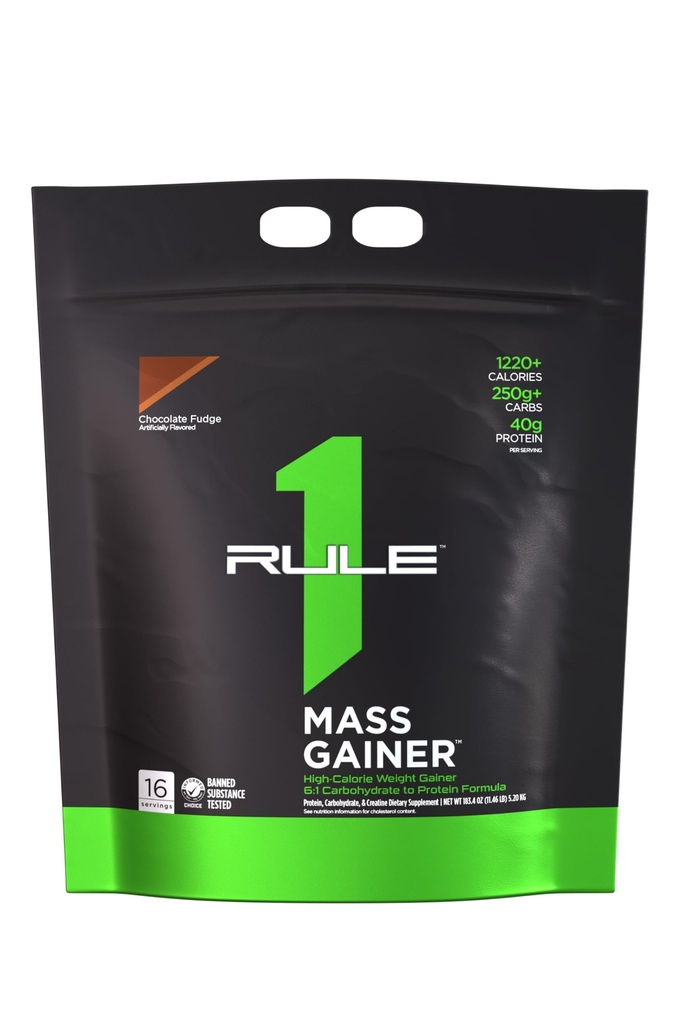 Regula 1 Proteine Gainer masă - High-Calorie Greutate câştig Formula cu 1,220+ Calorii, 250g+ Complex Carb Blend, 40g Proteina All-Whey Per Serving (16 Serviri, ciocolată Fudge)