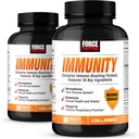 Force FACTOR Imunity, Immunity Support Booster cu Elderberry și 1000mg de vitamina C, Plus Vitamina D, Zinc, Probiotice, Antioxidanti, și Echinacea pentru Immune Health Defense, 90 Count (Pack of 2)