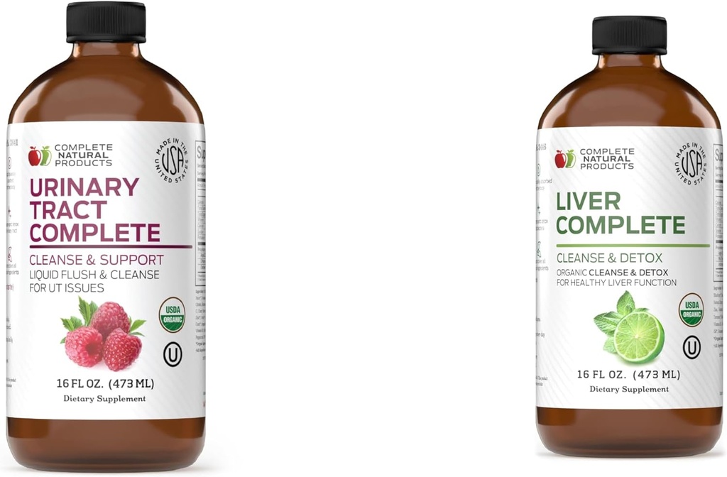 Produse naturale complete Tract urinar complet 12 oz & ficat complet 16 oz Bundle