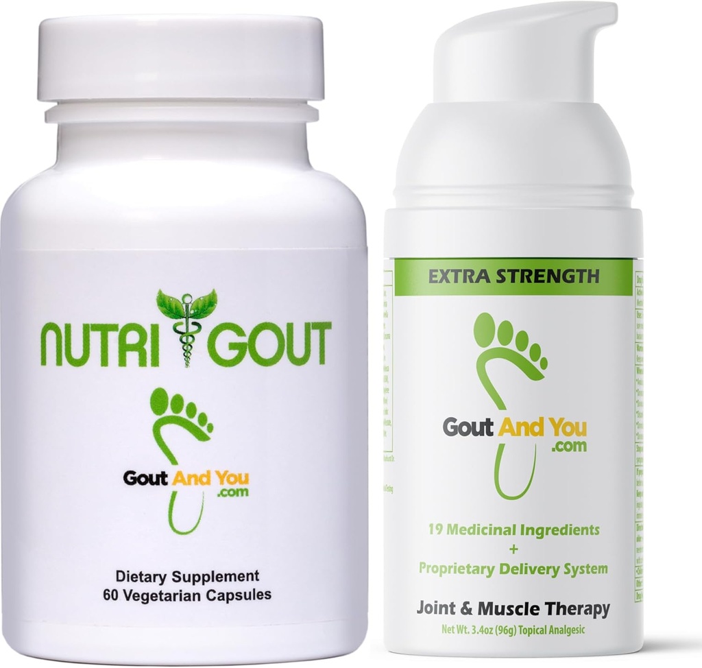 NutriGout Uric Acid Supliment și Extra Putere comun Discomfort Ajutor Cream Topical