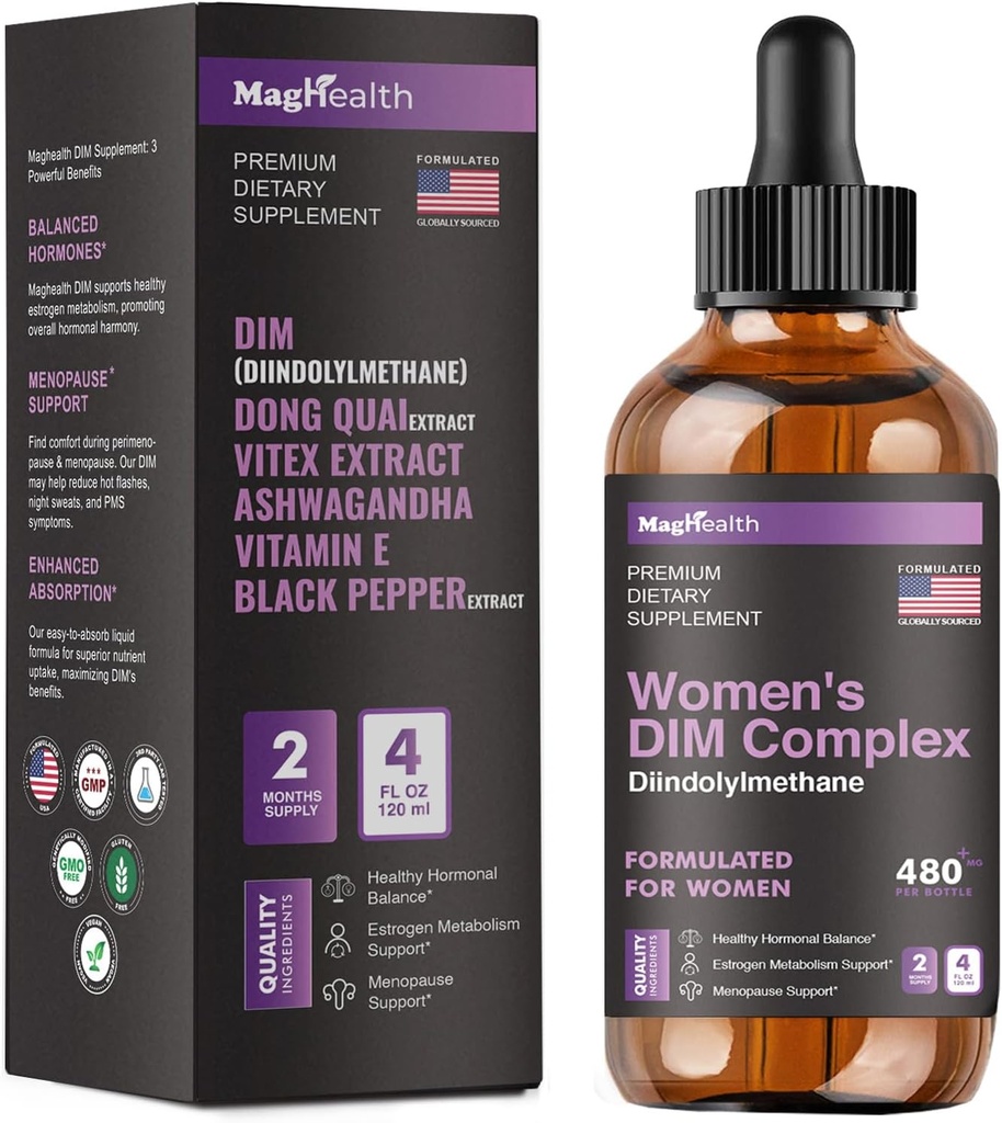 DIM Supliment  - Echilibrul hormonilor, Suplimentele Menopauza - PMS & Suport antioxidant - Femei si barbati 