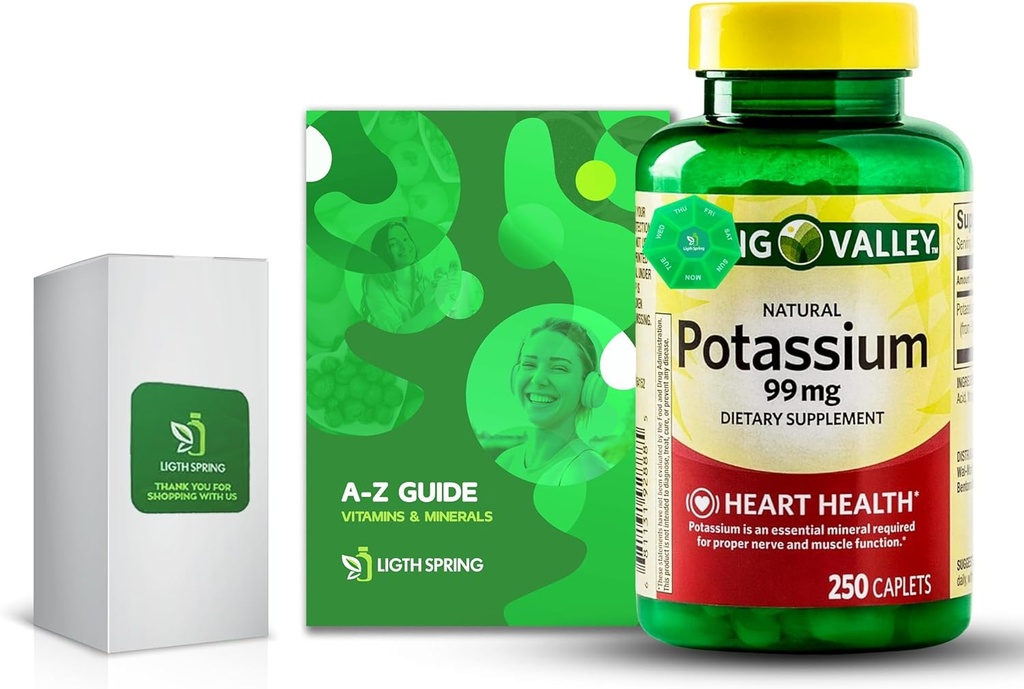 Potasiu 99 mg, 250 Caplets Bundle cu vitamine exclusive și minerale A la Z - Ghid mai bun de lumină și primăvară