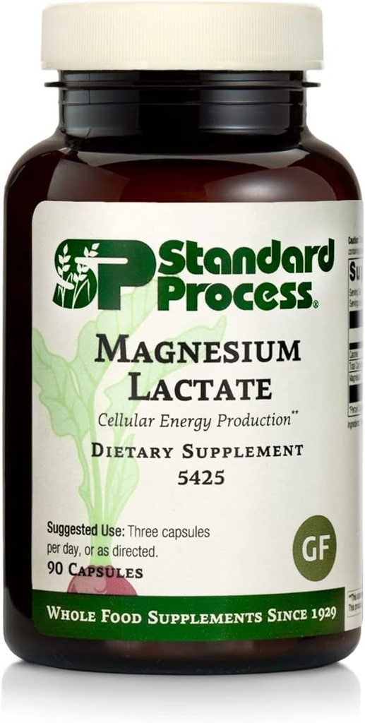 Standard Process Bone and Muscle Support Bundle - Magnesium Lactate & Calcium Lactate Supplement Kit - Dietary Supplements Aid Bone Strength & Density - Supports Energy Production & Immune Health