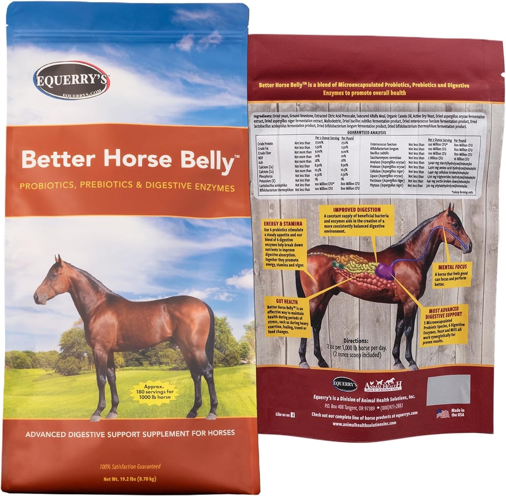 EQUERRY'S Better Horse Belly - Supliment cu suport cu curaj 