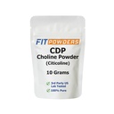 Pulbere de citicalină, pulbere de colină CDP Pură cu scoop, non-GMO, Supliment cognitiv pentru memorie și învățare (10 grame)