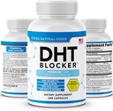 DHT Blocker - Suplimentul de crestere a parului pentru intinerirea genetica pentru barbati si femei - Ajuta pierderea parului si stimularea cresterii foliculare cu Saw Palmetto, Biotin & Fier - Suplimente de crestere Folice