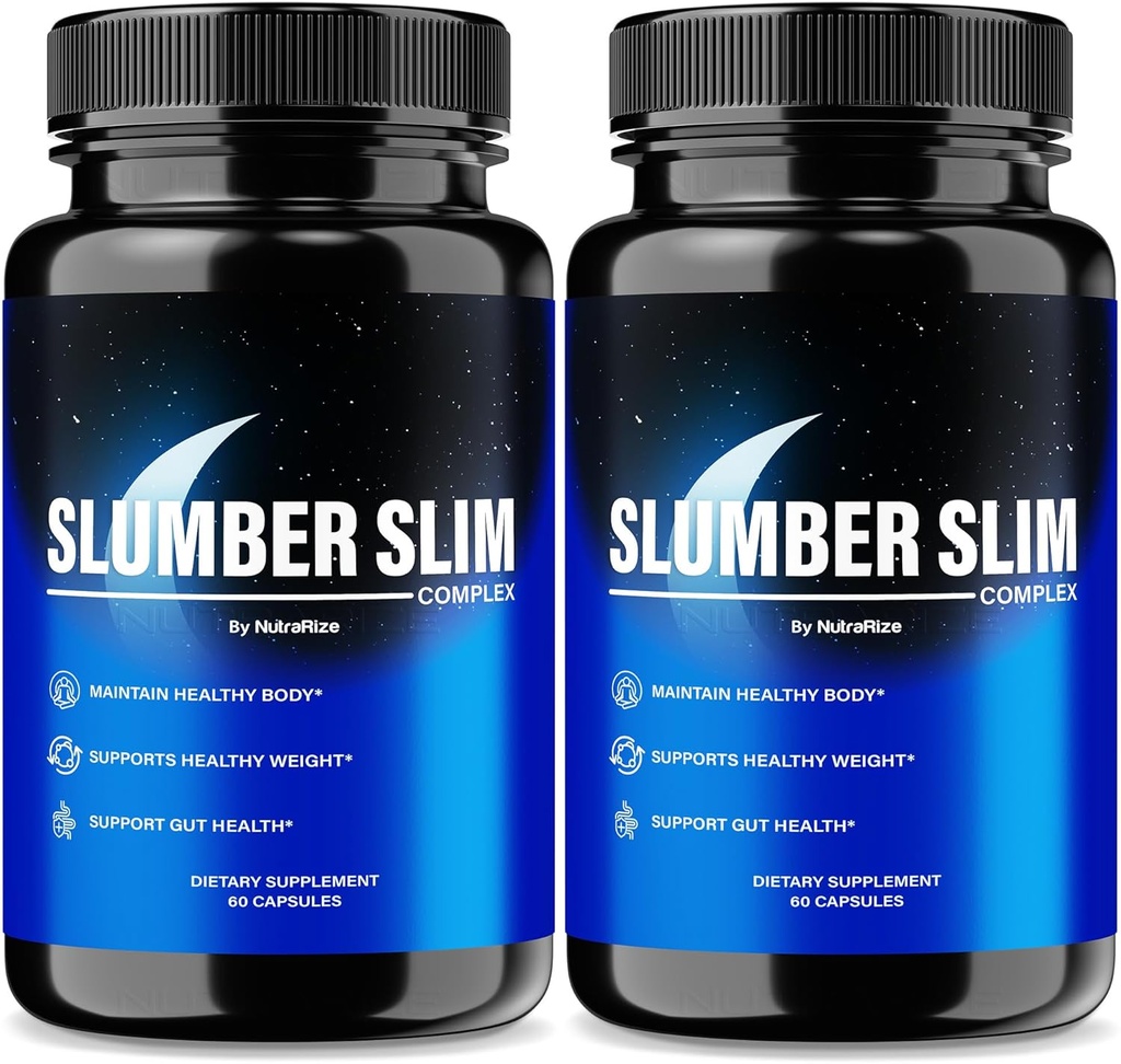 (2 ambalaj) Pierdere în greutate Slim Slim Slumber, Official SlumberSlim Complex Formula, Toate pastilele naturale pentru a sprijini fitness și wellness generală, Capsule Keto premium, Slim Slim Recenzii (120 capsule)