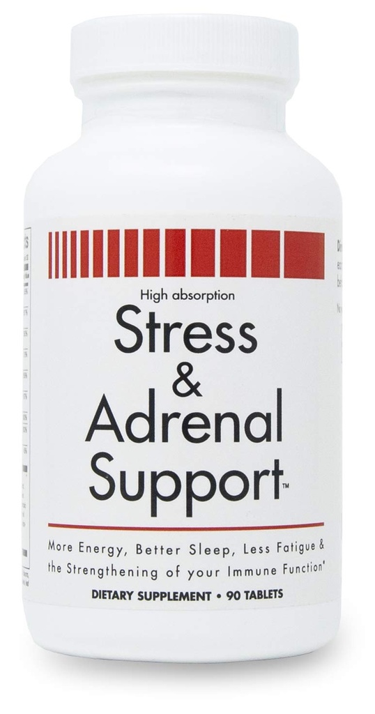 Stres și suport adrenal - 90 comprimate masticabile - Citrusy aroma portocalie - ușor Digestible - de noi produse de sănătate