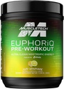 Pre Workout Powder MuscleTech EuphoriQ PreWorkout Smart Pre Workout Pulbere pentru bărbați și femei Cafeină Metabolit alimentat cu Paraxanthine Yuzu Lemonade (20 serviri)