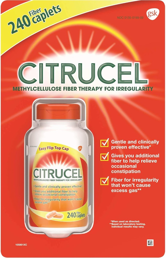 Citrucel Fiber Terapia pentru Regularitate 500 Mg, 240 Caplete