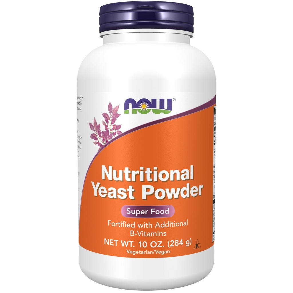Suplimente now, Nutritional Yeast Powder Fortificat cu B-Vitamins suplimentare, 10-Ounce