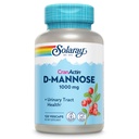 SOLARAY D-Mannose 1000mg cu extract de CranActin Cranberry - D Mannose și Cranberry Supliment cu vitamina C - Suporturi de sănătate Tract urinar - Vegan, 60 de zile de garanție