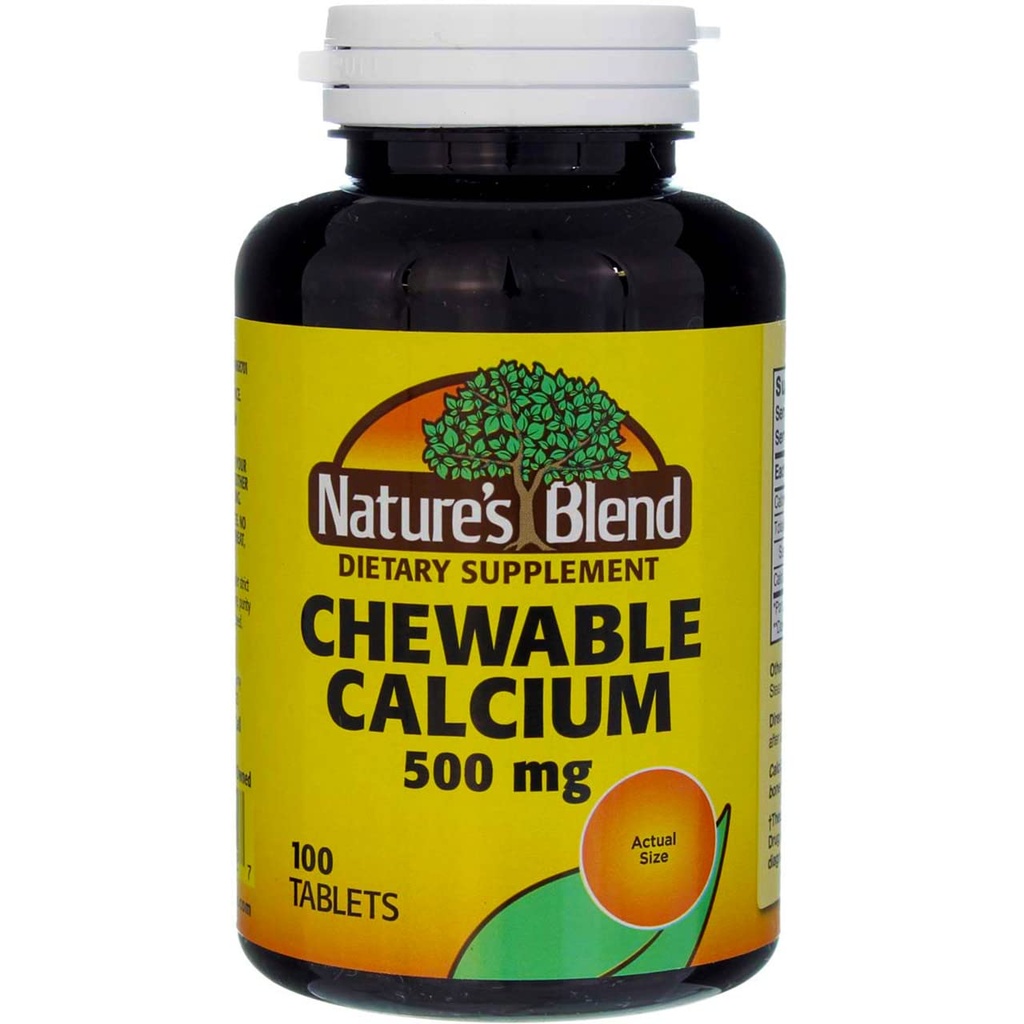 Natura Blend Calciu Chembable Cream Bavarian 500 mg 100 Tabs