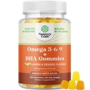 Omega vegetariana 3 Gume pentru adulti - Omega vegetariana 3 6 9 Gume DHA pentru sanatate osoasa si inima creierului si suport comun - Pestele fara burpless supliment pe baza de plante barbati