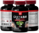 Saw Palmetto Mens Hair - Gray Hair Reverse Complex - Soluție naturală - Rezultate puternice, Bărbați păr gri, Vitamine Biotin pentru piele de păr și unghii, Paba Supliment, Gray Hair Supliment, 1 Bot 60 Caps