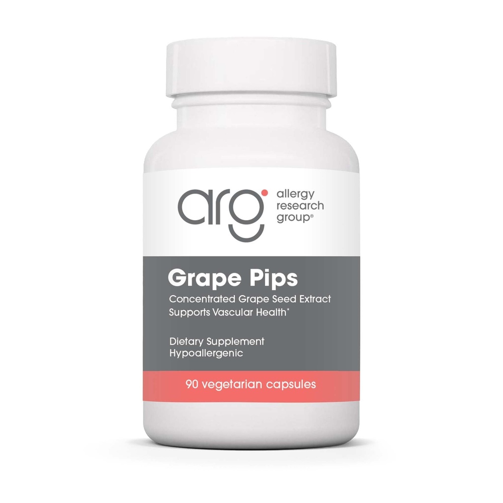 Grupul de cercetare alergii Pips de struguri - Extract de semințe de struguri, Proanthocyanidins, Polifenoli, Supliment vegetal, Capsule organice, 300mg - 90 Conte