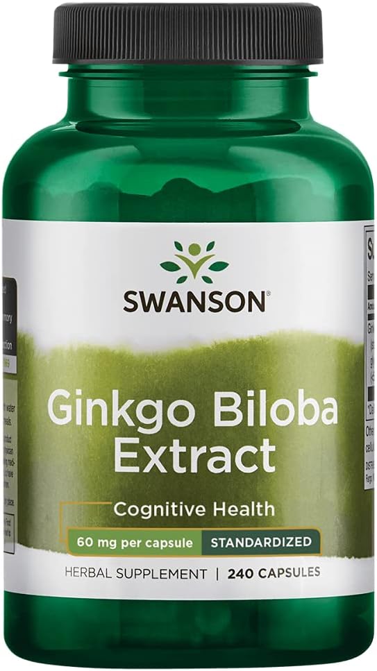 Swanson Ginkgo Biloba Extract 24% 60 Milligrams 240 Capsule