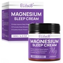 Crema de magneziu pentru somn - imbogatit cu ulei de migdale, lavanda, si vitamina E pentru relaxare profunda - Lotiune naturala de magneziu pentru alimentatie a pielii si absorbtie rapida - Lavanda
