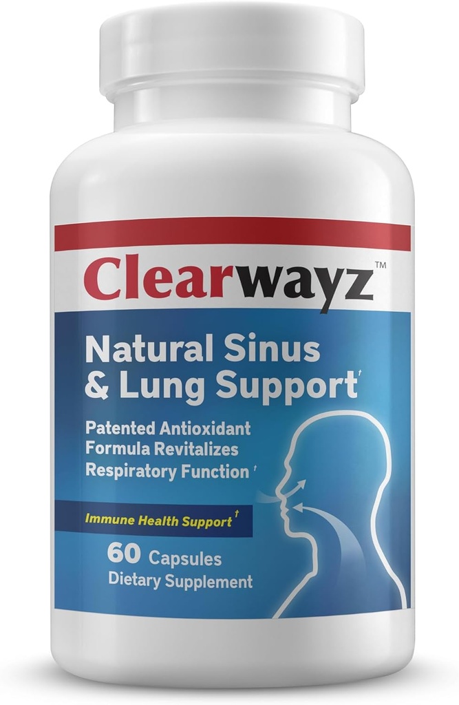 Medic Tehnologii CLEARWAYZ Alergii, Alergii sezoniere și suport de astm, Sinus, Lung și Immune Health, Nasal Health, Îmbunătățirea Airways, Bronhial Wellness