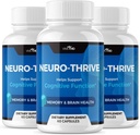 Vive MD Neuro Thrive Brain Supplement - Formula oficială - Neuro Thrive PQQ, Neuro Thrive, Extra Putere cu Ginkgo Biloba Extract, Siberian Ginseng Extract - (3 ambalaj)