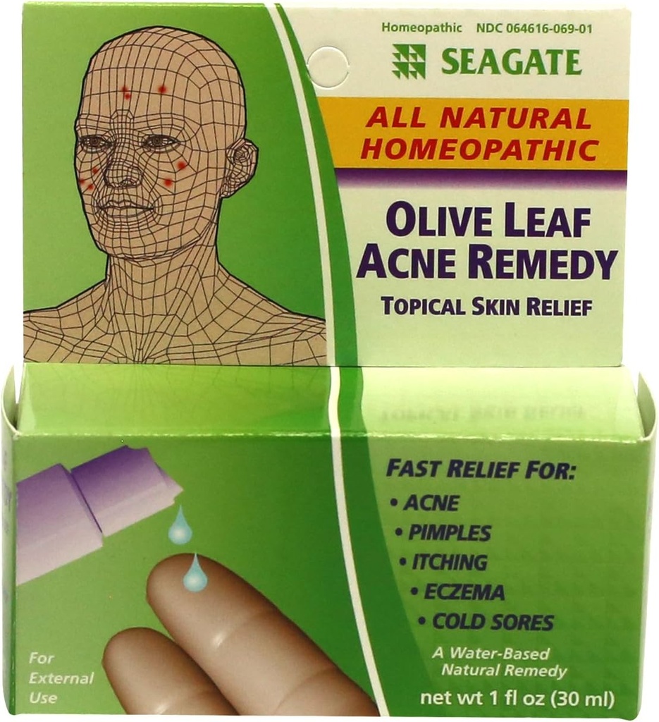 Produse Seagate Homeopatic Olive Leaf Remediu natural Acnee (Pachet de 2) 1 Ounce