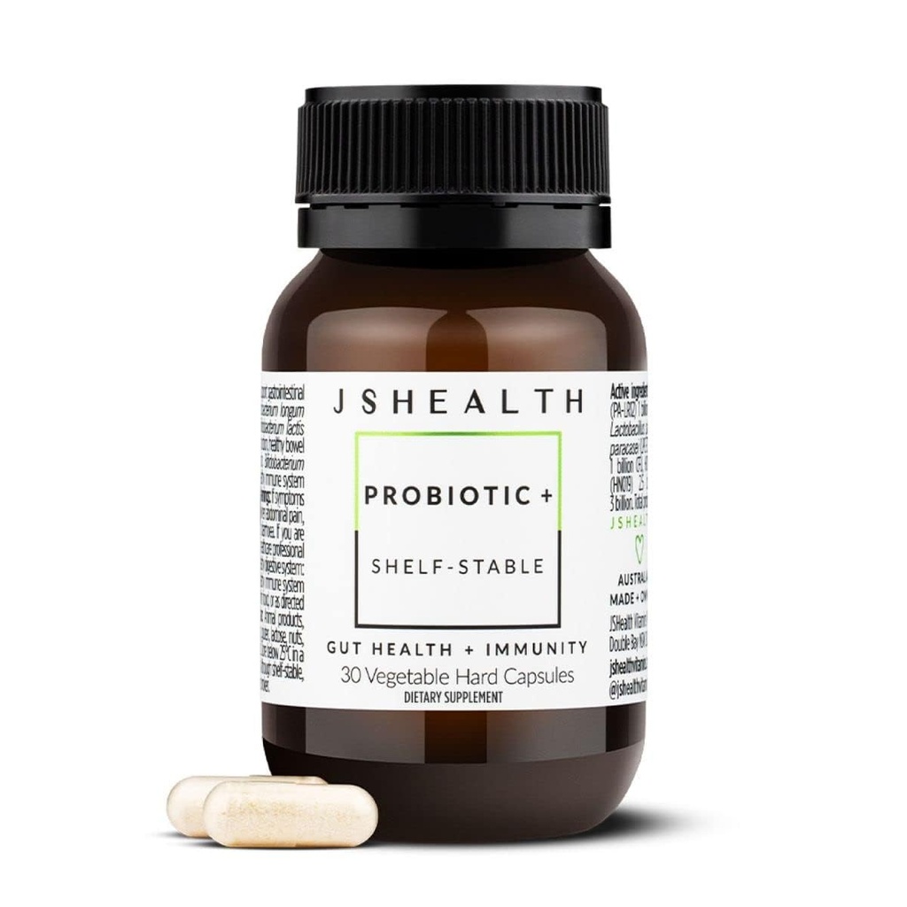 JSHealth Multi-Strain Probiotic Supliment. Advanced Gut Health Form with 5 Clinic Studied Strains. Valabil, Vegan. De nutriţionista Jessica Sepel (30 capsule)